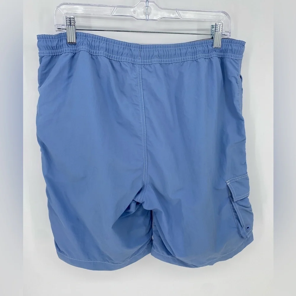 Lands End Baby Blue Cargo Swim Trunks Size Medium 32/34